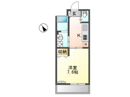 藤沢マンション(1K/2階)の間取り写真