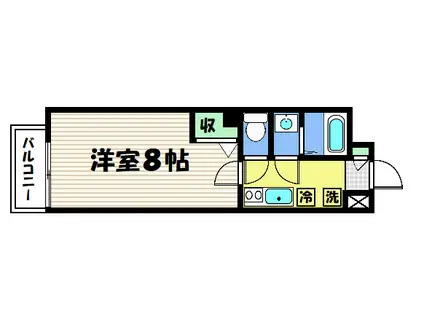 フラッティ千本今出川(1K/3階)の間取り写真
