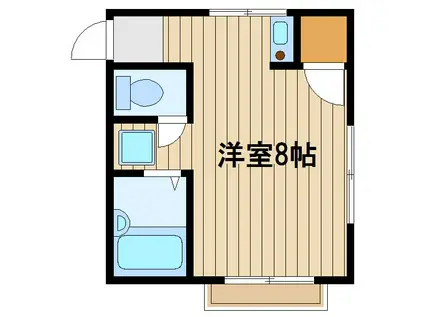 プチメゾン学園(ワンルーム/1階)の間取り写真