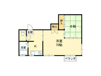 パルミエール岸里(2K/2階)の間取り写真