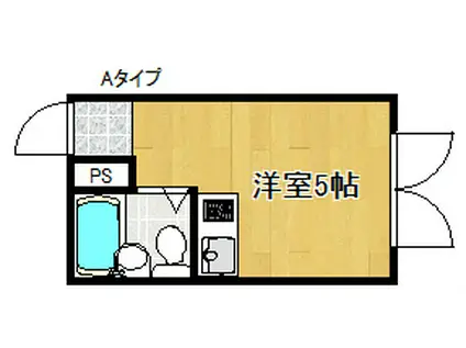 サウスウインド(ワンルーム/1階)の間取り写真