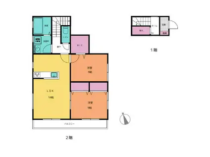エテルノ(2LDK/1階)の間取り写真