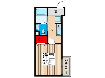 草加市旭町工事(1K/1階)の間取り写真