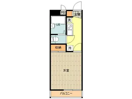 レオパレスFUTURE(1K/2階)の間取り写真