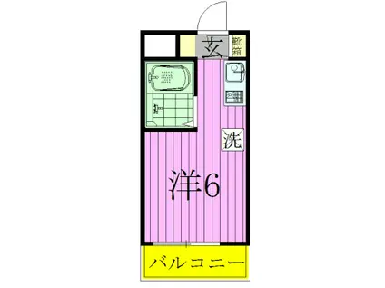 ウィンベルソロ八柱5(ワンルーム/4階)の間取り写真