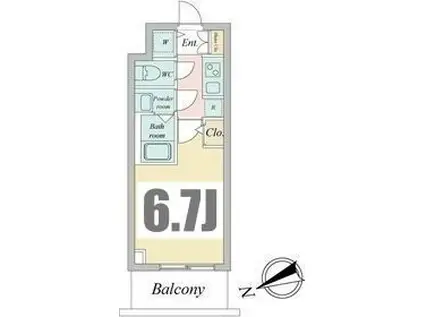オーキッドレジデンス鶴舞(1K/11階)の間取り写真