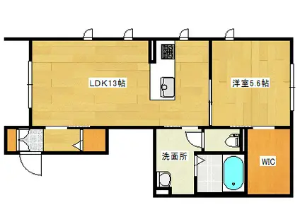 シャーメゾン東霞(1LDK/1階)の間取り写真