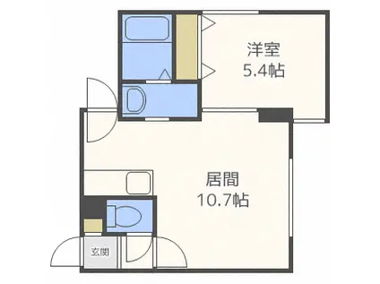エル・ソル澄川(1LDK/4階)の間取り写真