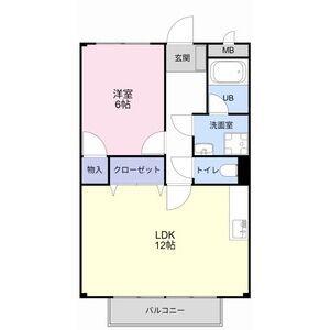 サープラスちくまの(1LDK/1階)の間取り写真