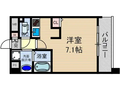 アーバンウェル(ワンルーム/11階)の間取り写真