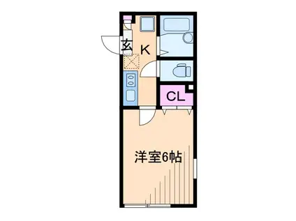 ヒルサイドテラス日吉(1K/1階)の間取り写真