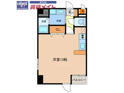 セントアビエス(ワンルーム/4階)の間取り写真