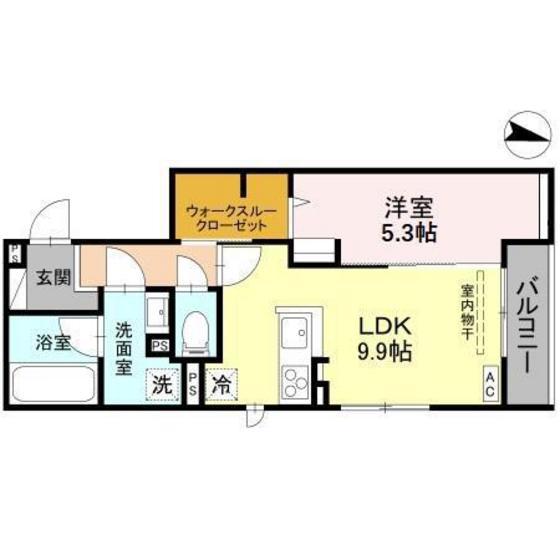ドエル25(1LDK/2階)の間取り写真