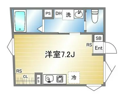 グランクオール浅草(ワンルーム/3階)の間取り写真
