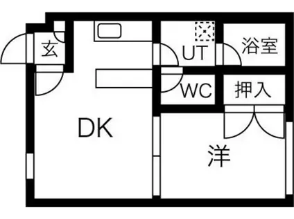 OMレジデンスN36(1DK/2階)の間取り写真