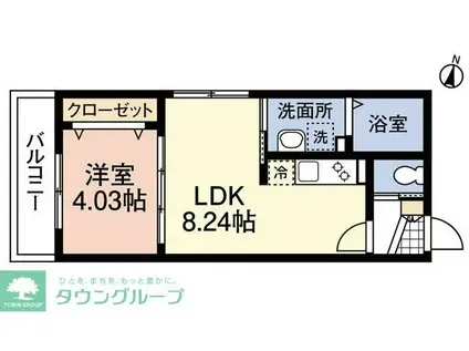フェリーチェVI(1LDK/3階)の間取り写真