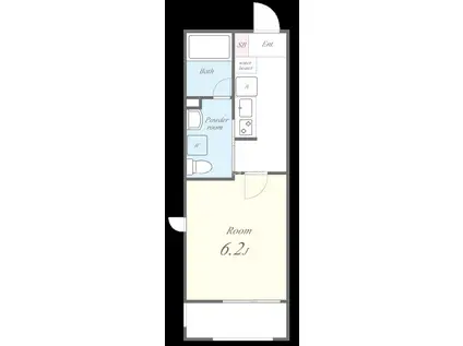 LAUREL梅田(1K/2階)の間取り写真