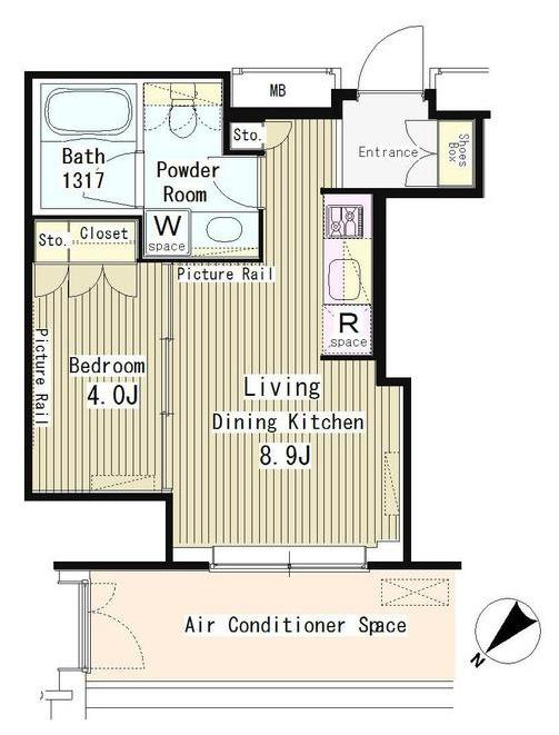 MY TOWER RESIDENCE(1LDK/17階)の間取り写真