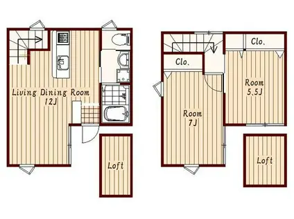 パルハウスウエスト(2LDK/1階)の間取り写真