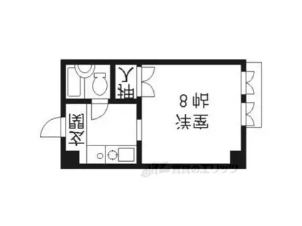 ハウスピエーメ(ワンルーム/3階)の間取り写真