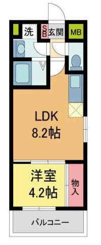 パークステージ夙川(1LDK/3階)の間取り写真