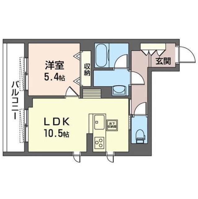 コリーナ ステラータ(1LDK/1階)の間取り写真