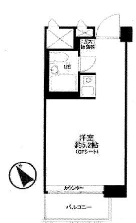 タイヨウビル(ワンルーム/5階)の間取り写真