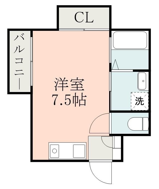 ルヴェル天保山(ワンルーム/6階)の間取り写真