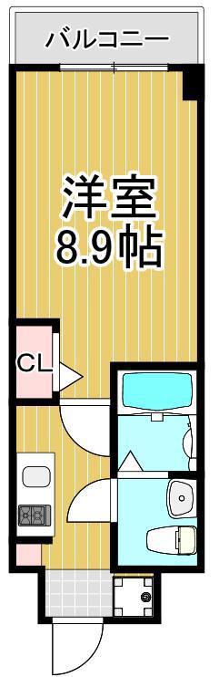 CORVAL亀有(1K/7階)の間取り写真