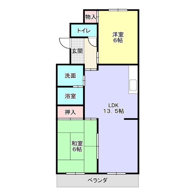センチュリーコート(2LDK/1階)の間取り写真