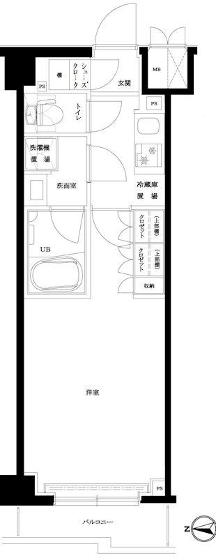 ルーブル西高島平(1K/2階)の間取り写真