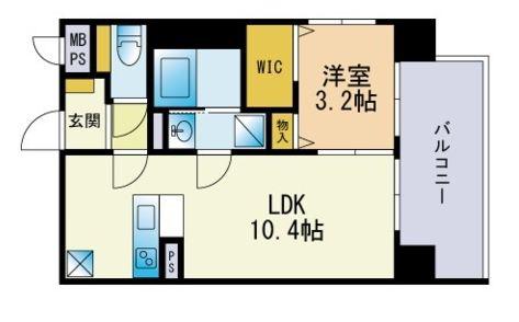FERIO博多駅南(1LDK/5階)の間取り写真