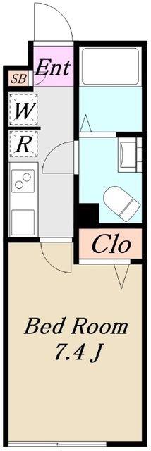 CIELBLEU中野坂上(1K/1階)の間取り写真
