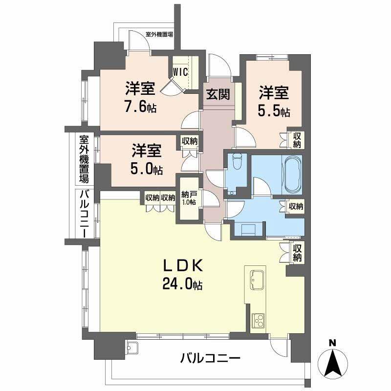 パークホームズ内山下イーステージ(3LDK/9階)の間取り写真