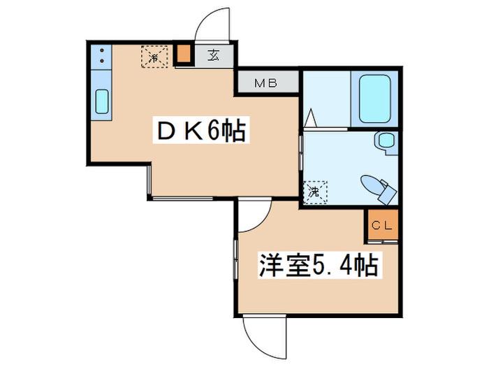 FIKA池袋(1DK/4階)の間取り写真