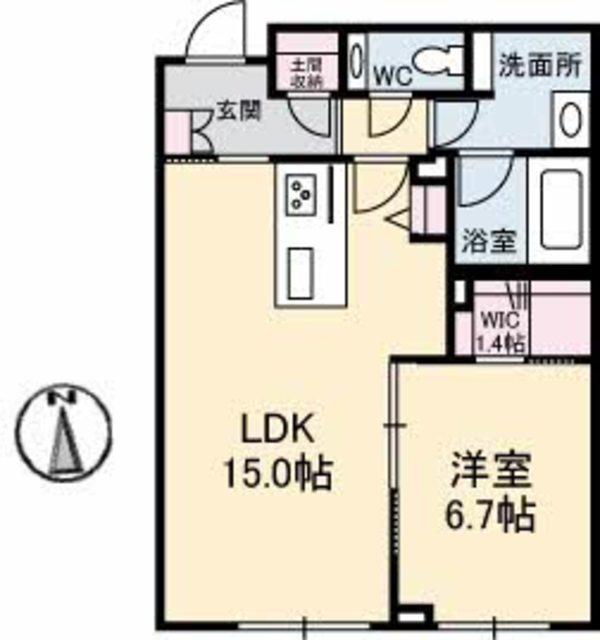 ベレオ ラ・カシータ(1LDK/1階)の間取り写真