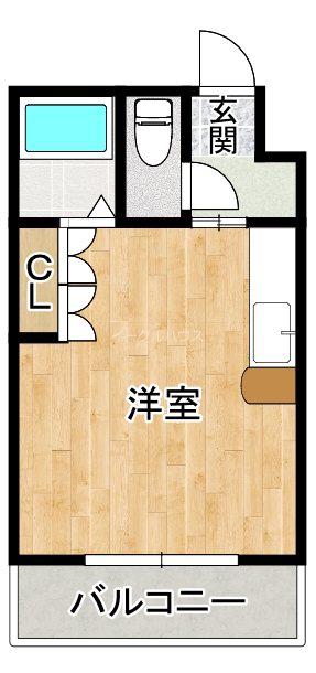 アークトレード太宰府(ワンルーム/3階)の間取り写真