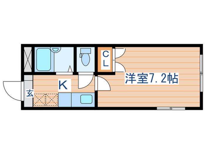 ビューパレス白萩(1K/3階)の間取り写真