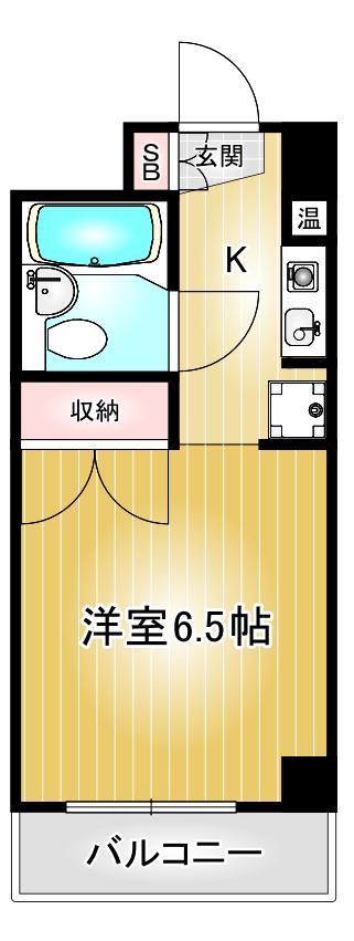 コスモシティ88(ワンルーム/4階)の間取り写真