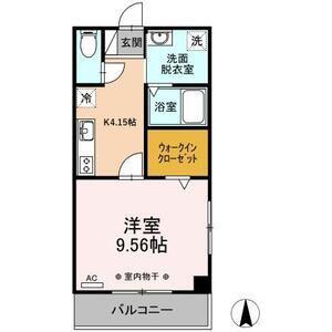 フレスコ(1K/2階)の間取り写真