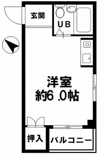 ロイヤルステージ上新庄(ワンルーム/3階)の間取り写真