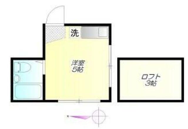 ライフピアプランタン(ワンルーム/2階)の間取り写真