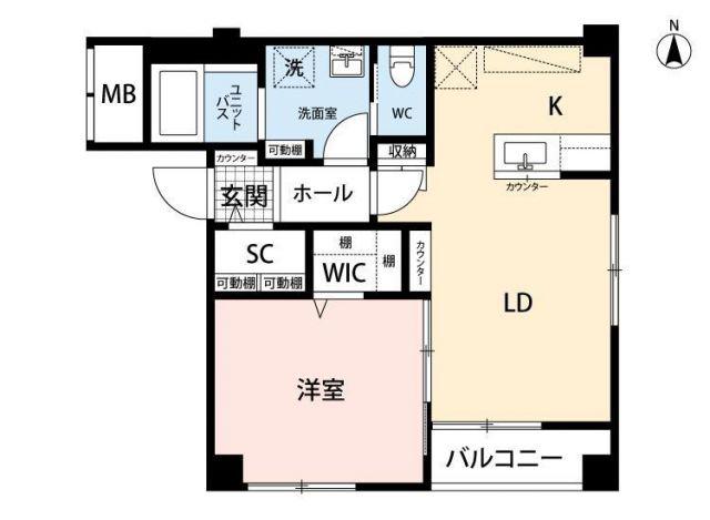 LALBA DI SECONDO(1LDK/2階)の間取り写真