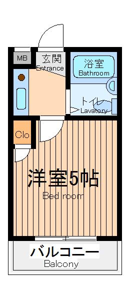 トッコーララ鶴見(ワンルーム/4階)の間取り写真