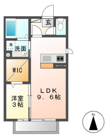 コーポ NC(1LDK/2階)の間取り写真