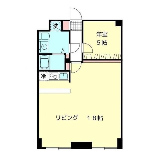 NICアーバンプラザ天王町(1LDK/5階)の間取り写真