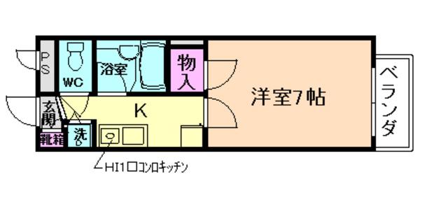 AVENIR(1K/3階)の間取り写真
