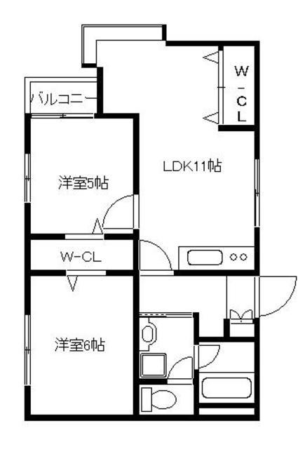 第2 サニーマンション(2LDK/1階)の間取り写真
