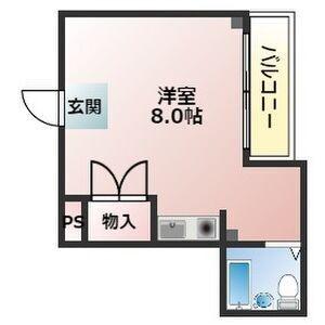 枚方パークアイランド125(ワンルーム/3階)の間取り写真