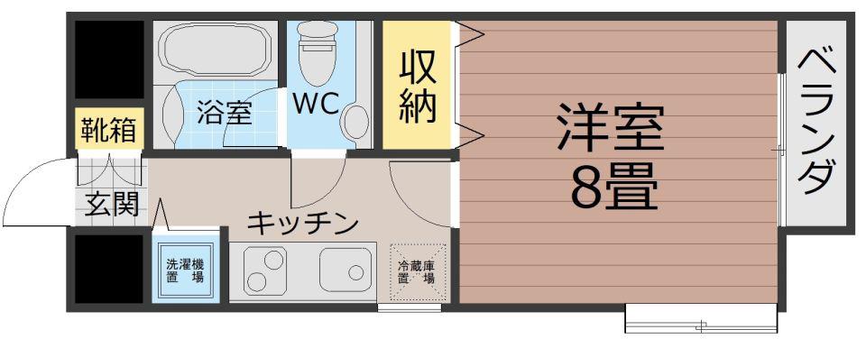 シーフォート新町(1K/6階)の間取り写真